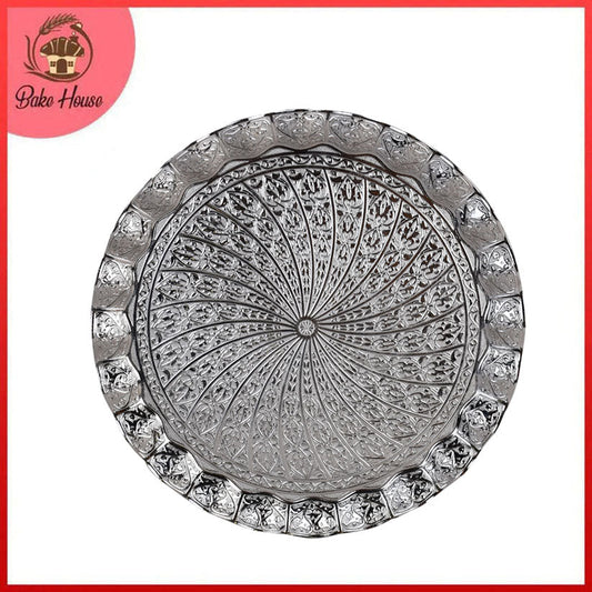 Vintage Sena Turkish Brass Round Serving Tray