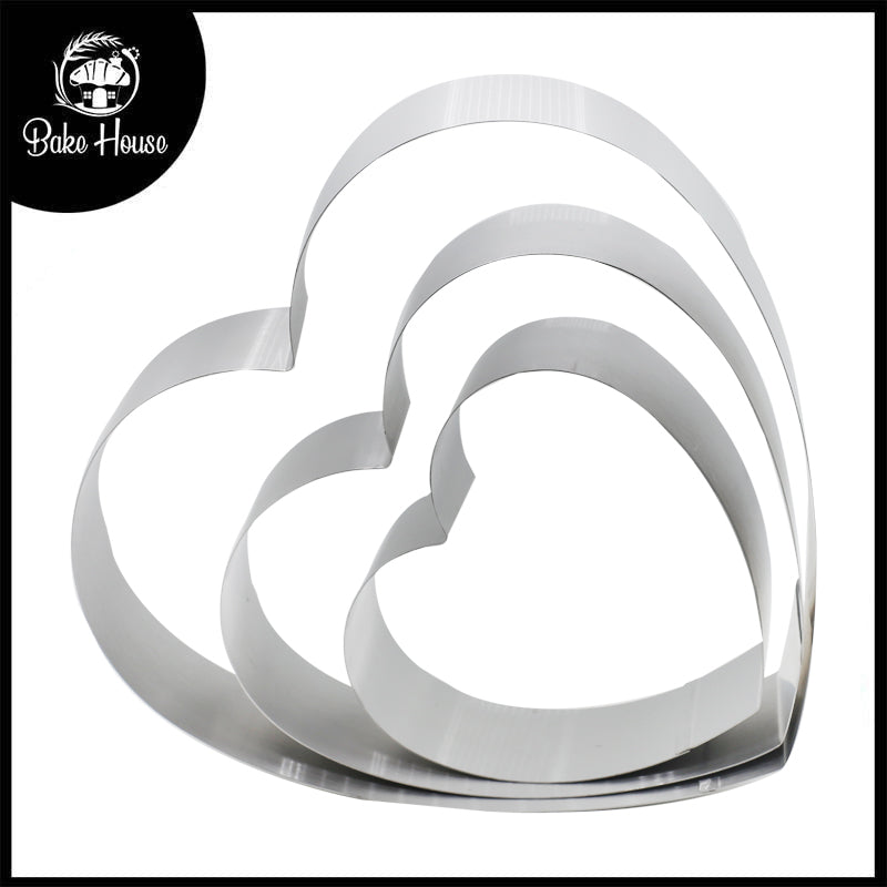 Heart Cake Cutting Rings 3pcs Set Small