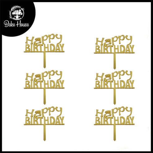 Happy Birthday Cake Topper 6Pcs Set
