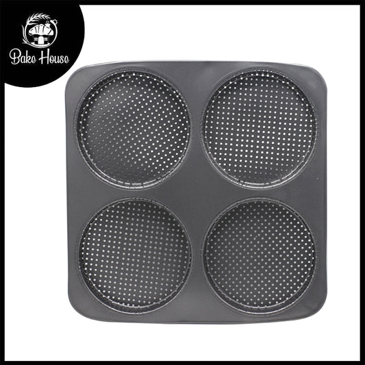 4 Cavity Perforated Burger Bun Tray
