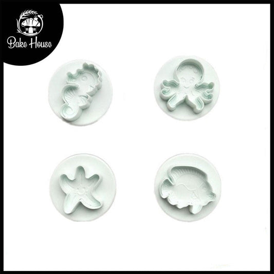 Sea Animals Plunger Cutter 4Pcs Set