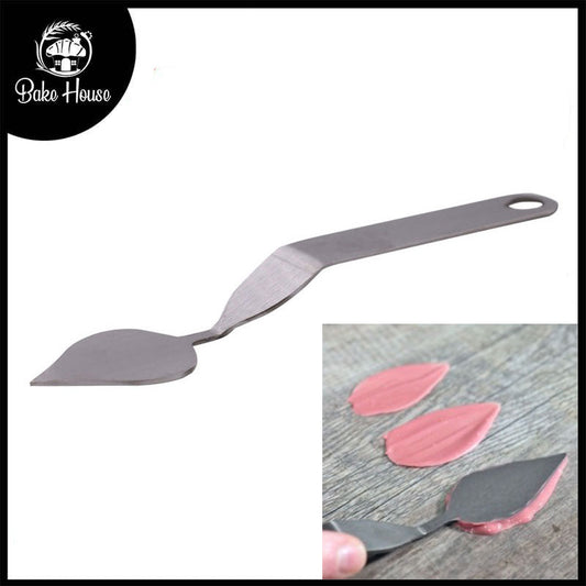 Leaf Chocolate Spatula Stainless Steel Design 02