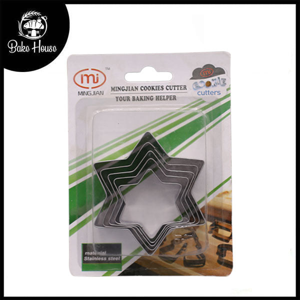 MINGJIAN Star Shape Stainless Steel Cookie Cutter 5Pcs Set