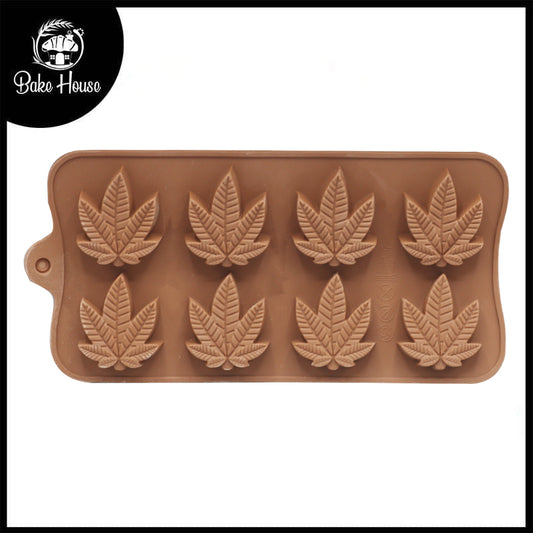 Cannabis Leaf Silicone Chocolate Mold 8 Cavity