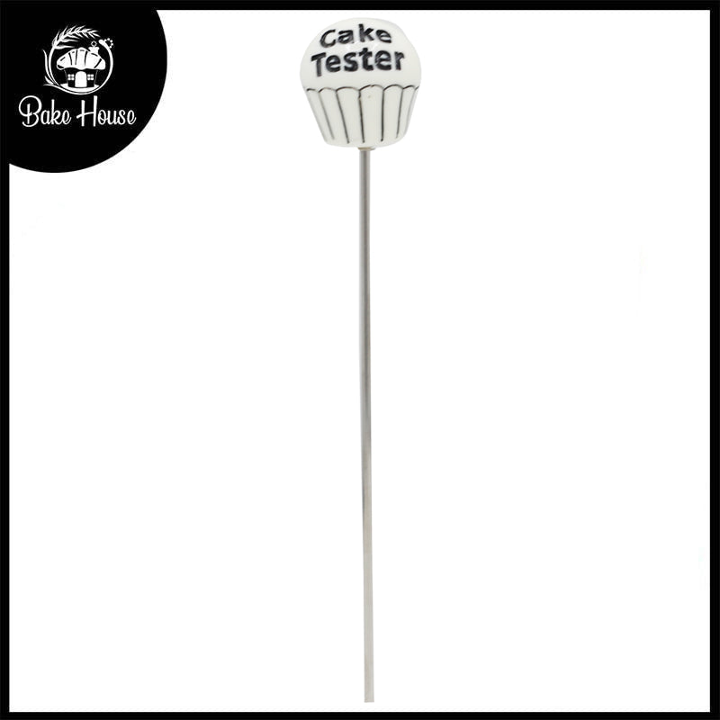 White CupCake Design Cake Tester Stainless Steel With Plastic Handle