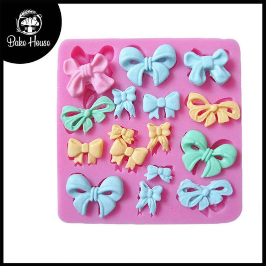 Mini Bows Silicone Fondant Sugarpaste Mold 16 Cavity