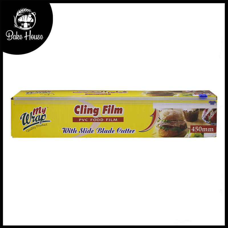 My Wrap Cling Film Plastic Food Wrap Thin Roll With Slide Blade Cutter