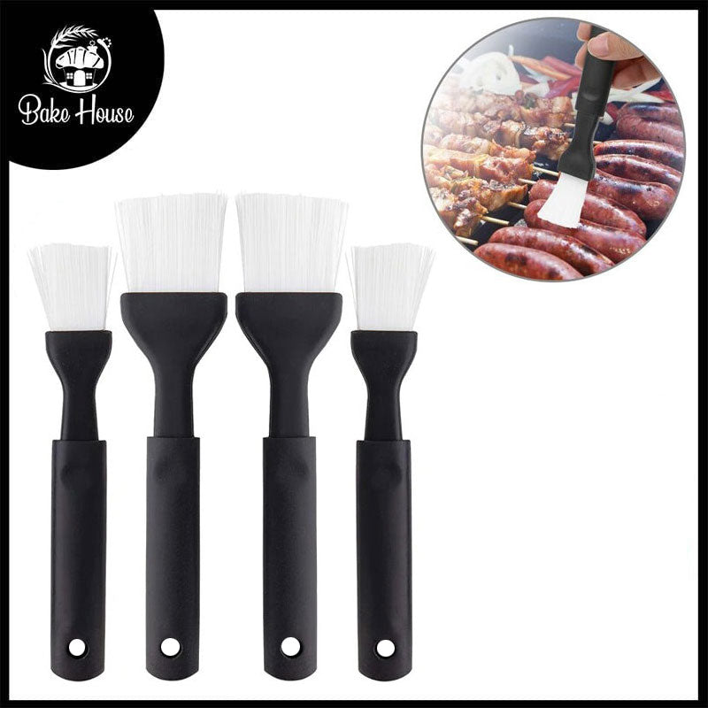 Pastry Brushes 4Pcs Set Plastic Black Handle