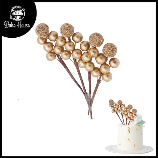 Golden Berries Stick Cake Topper 4pcs