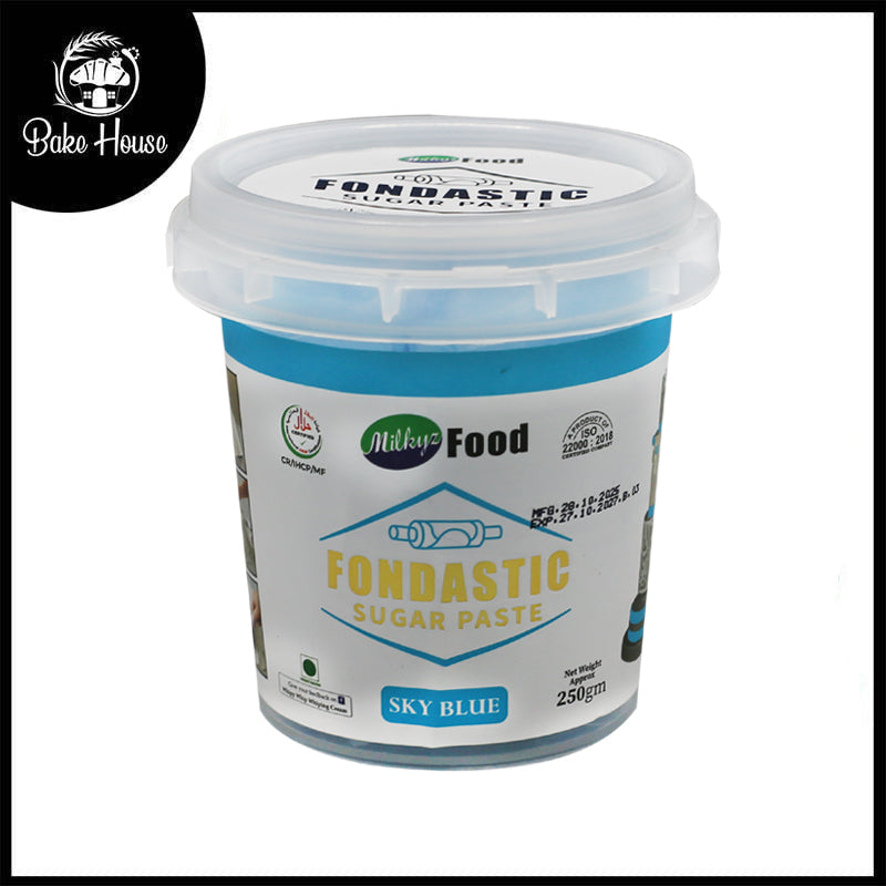 Milkyz Food Fondastic Sky Blue Fondant Sugar Paste 250gm