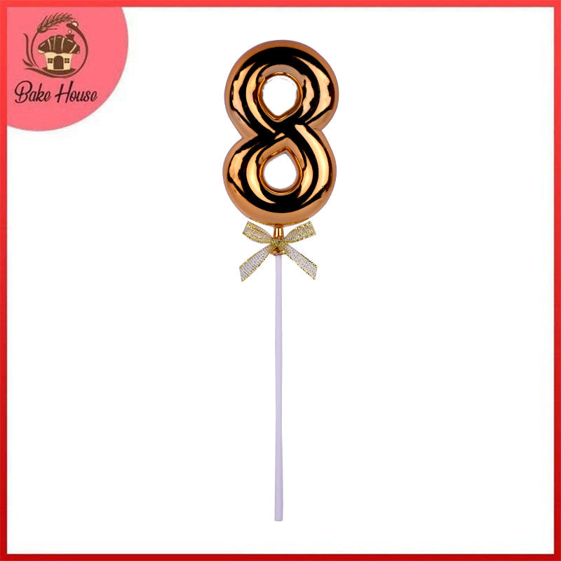 Birthday Anniversary Cake Decoration Number Topper 8 (Eight)