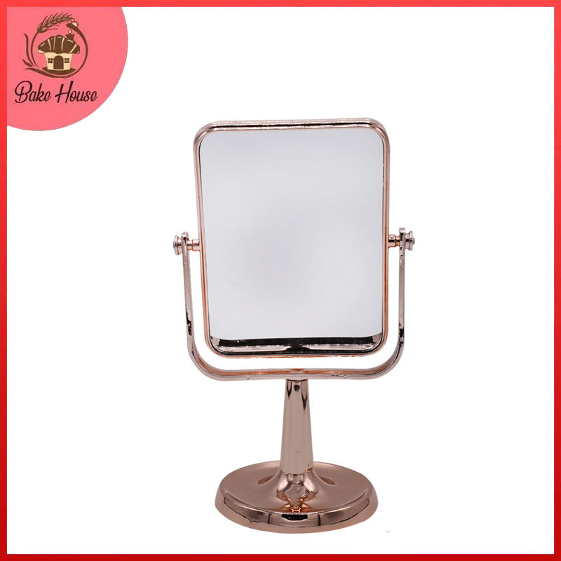 Rectangle Double Sided Cosmetic Mirror With Stand Small