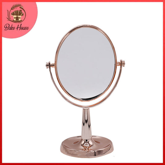 Oval Double Sided Cosmetic Mirror With Stand Large