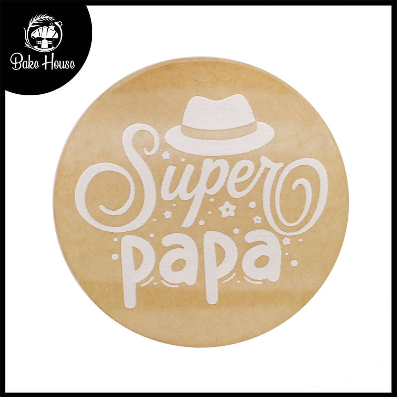 Super Papa Fondant Stamp Plastic