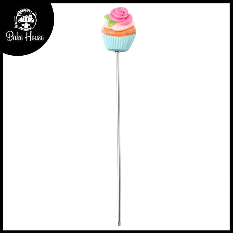 Rose Topping Cake Tester Stainless Steel With Plastic Handle