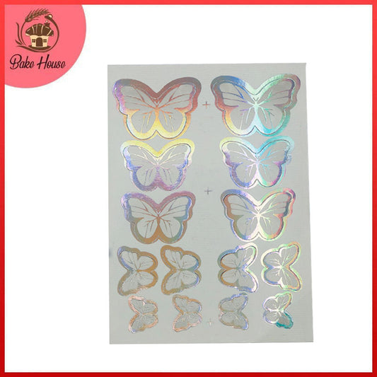 White Color Butterflies Cake Topper 14 Pcs Pack