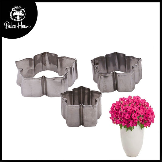 5 Petal Flower Cookie Cutter Stainless Steel 3Pcs Set