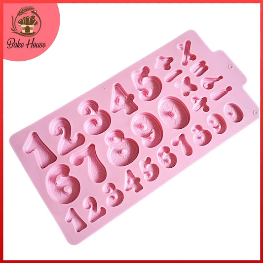 Designs Imprint 0 To 9 Numbers & Symbols Silicone Fondant Mold
