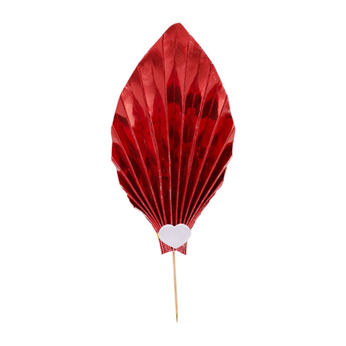 Palm Leave Red Cake Topper