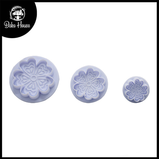 Heart Flower Shape Plunger 3Pcs Set