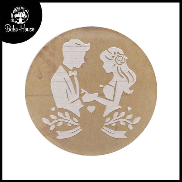 Couple Design Fondant Stamp Plastic