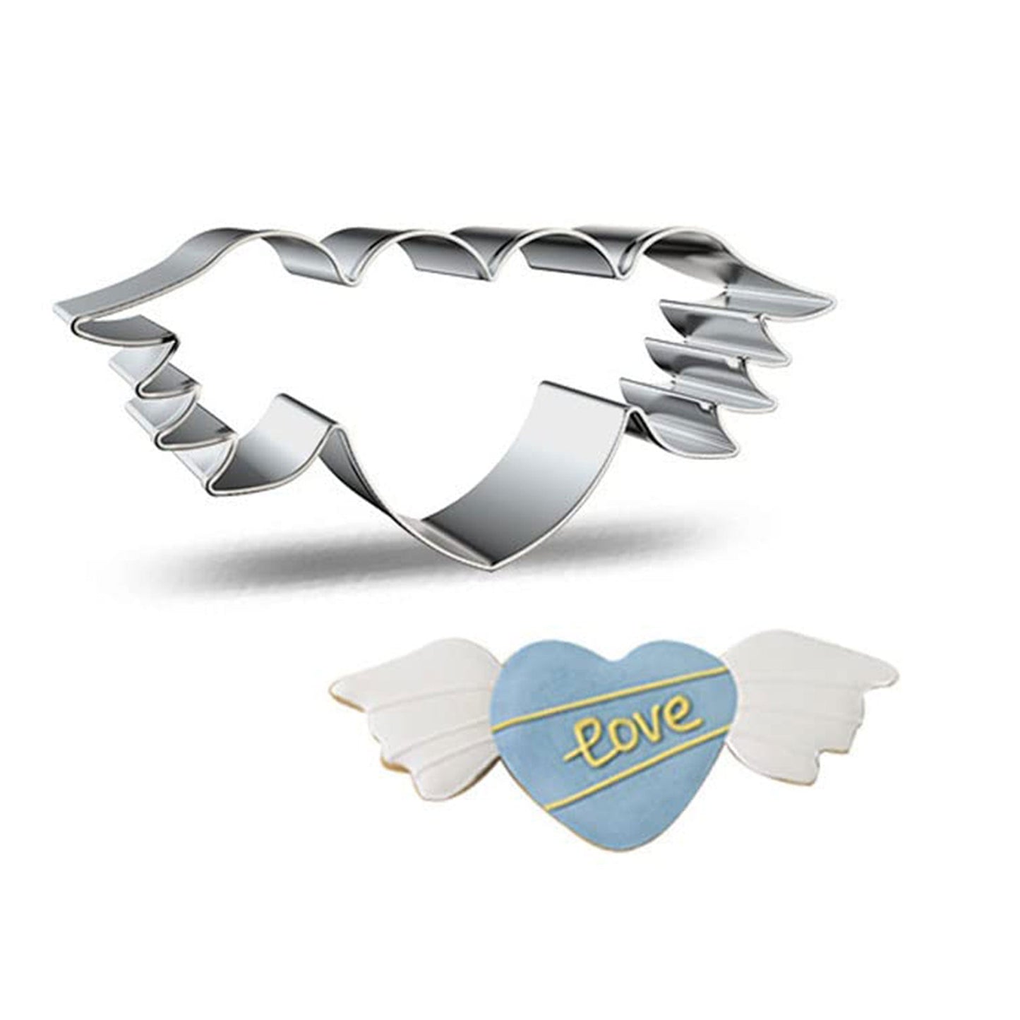 Heart With Angel Wings Cookie & Fondant cutter 3Pcs