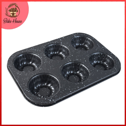 Spiral Shape Bundt Tray Non Stick 6 Cavity
