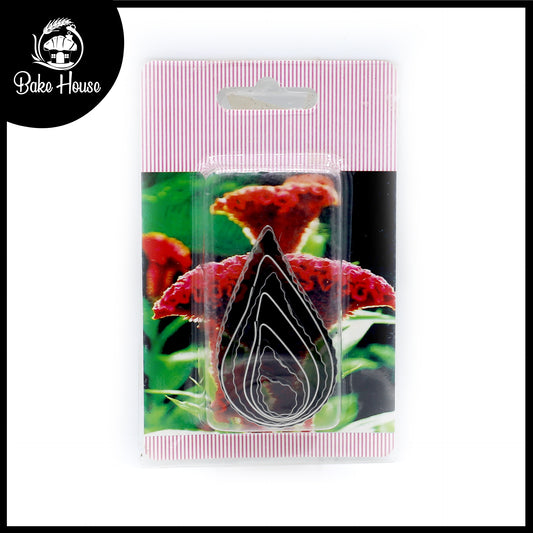 Cockscomb Flower Cookie & Fondant Cutter 7Pcs Set