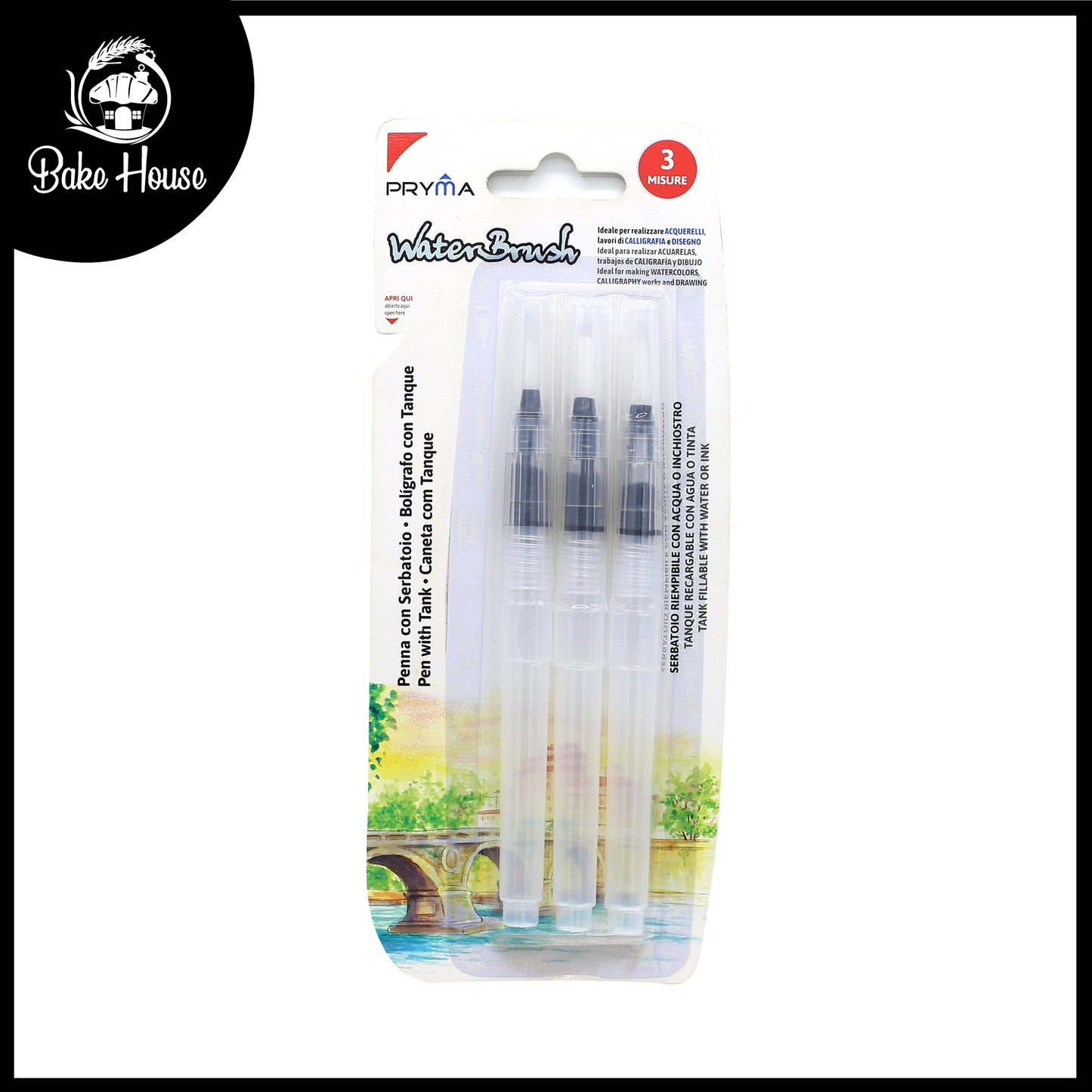 PRYMA Water Brush Pen 3Pcs Set