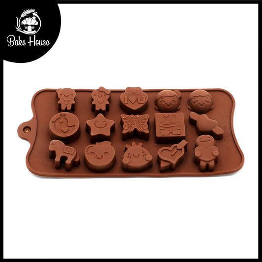 Mix Toys Theme Silicone Chocolate Mold 15 Cavity