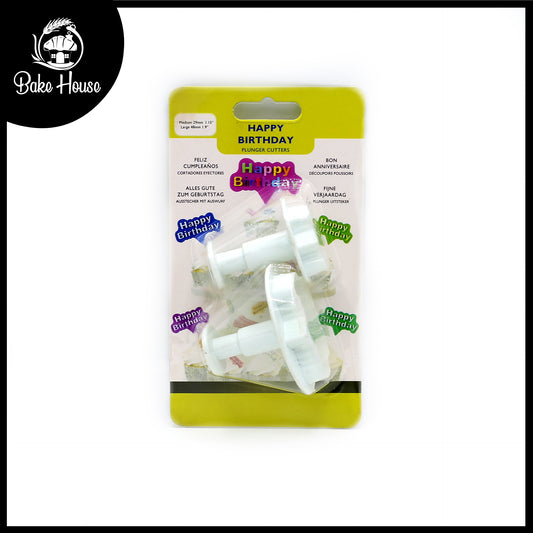 Happy Birthday Plunger Cutter 2Pcs Set