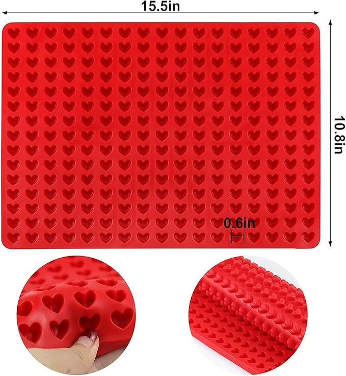 Mini Heart Silicone Cake Baking Mold 255 Cavity