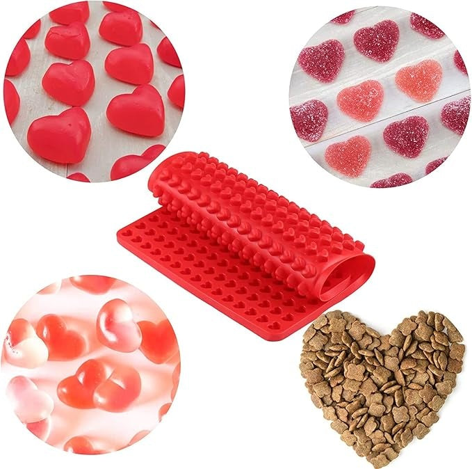 Mini Heart Silicone Cake Baking Mold 255 Cavity