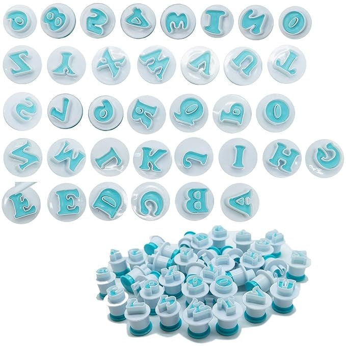 Uppercase Alphabet And Number Plunger 36Pcs Set