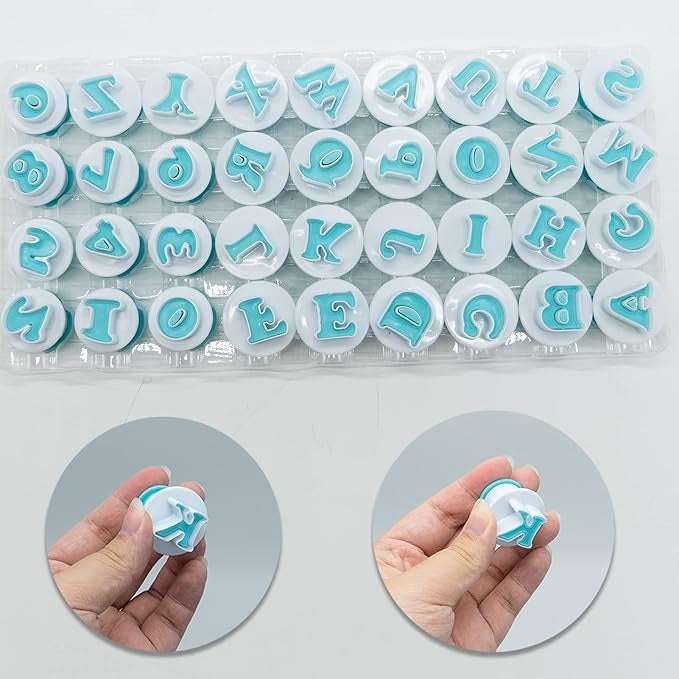 Uppercase Alphabet And Number Plunger 36Pcs Set