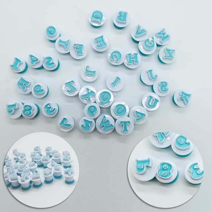 Uppercase Alphabet And Number Plunger 36Pcs Set