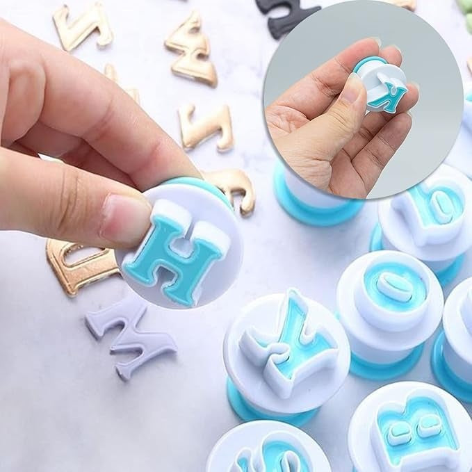 Uppercase Alphabet And Number Plunger 36Pcs Set