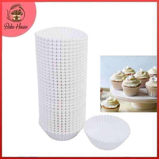 White 1000 Pcs Paper Baking Cupcake Muffin Liners, Wrappers 8.5cm