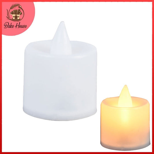 White Tealight Plastic Flameless Led Candle Decor 4.5cm