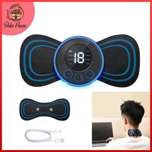 Rechargeable EMS Body Mini Massage Sticker with 8 Modes & 19 Intensity Levels