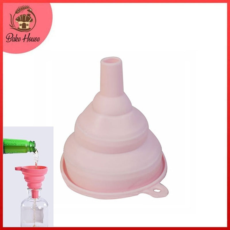 Mini Collapsible Foldable Silicone Funnel