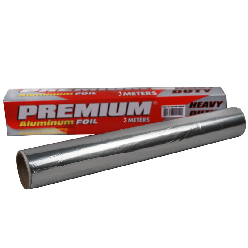 Premium Food Grade Aluminium Foil Wrap Roll - 3 Meters