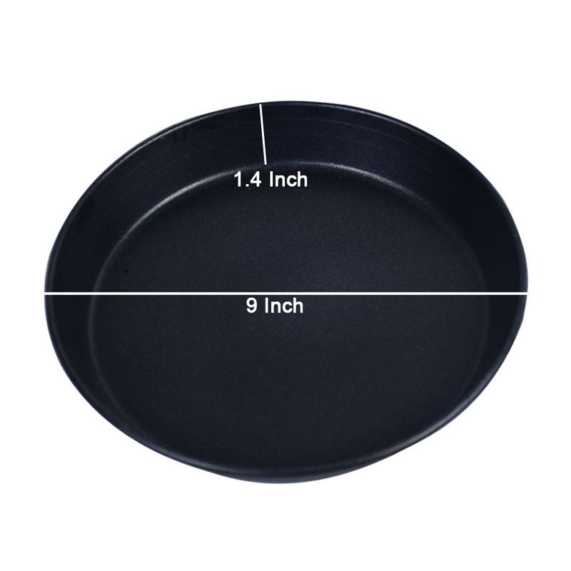 Pizza Pan Non Stick Iron 9 Inch with Plastic Lid