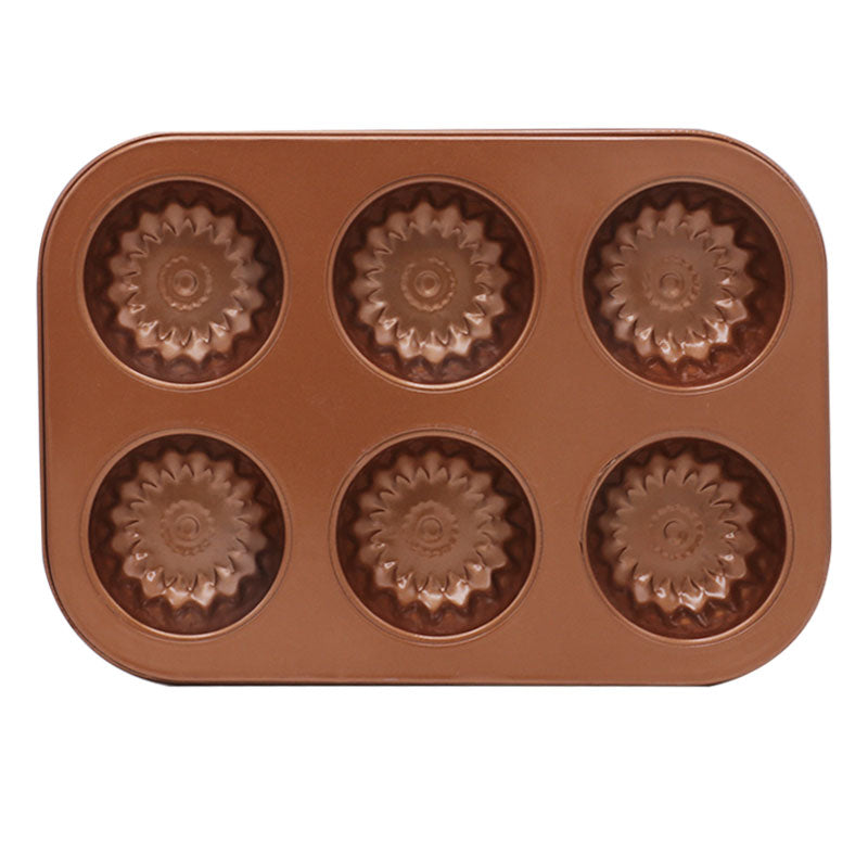 Flower Muffin Tray Non Stick 6 Cavity