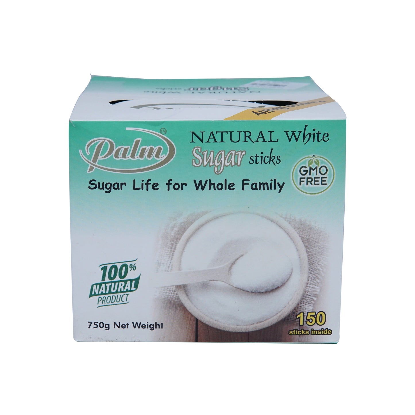 Palm Natural White Sugar Sticks 750g Box 150 Sticks