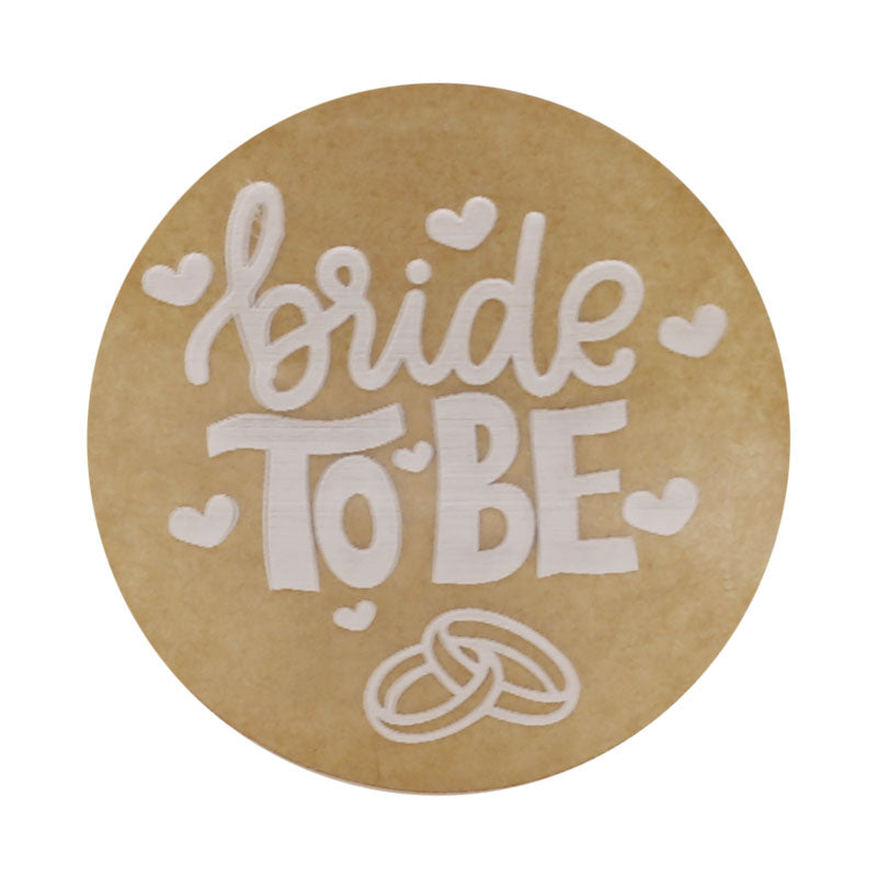 Bride To Be With Rings Fondant Stamp Plastic