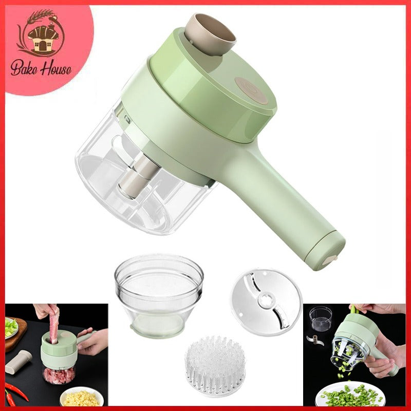 Dual Purpose Electric Handheld Food Chopper & Slicer