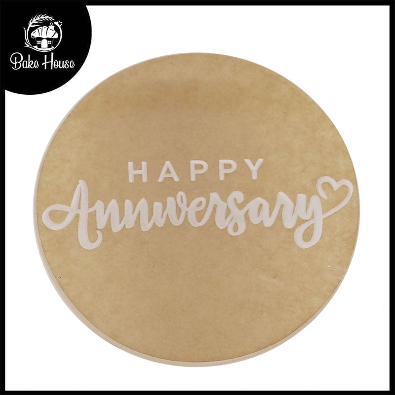 Stylish Happy Anniversary Fondant Stamp Plastic