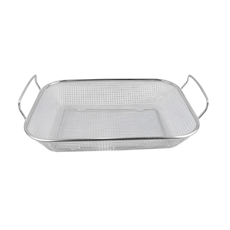Rectangle Strainer Stainless Steel Fruit & Vegetable Basket 30x22x6 cm With Handles