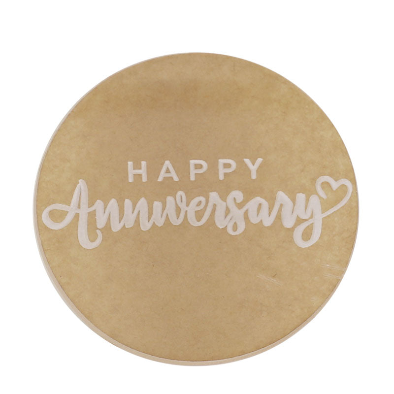 Stylish Happy Anniversary Fondant Stamp Plastic